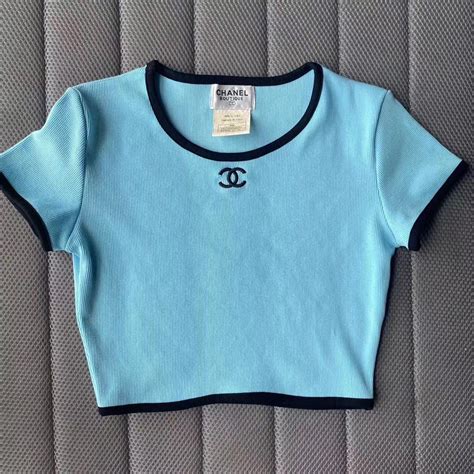 chanel crop top fake|chanel shirt clearance.